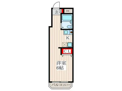 KAWABE272ビル(1K/5階)の間取り写真
