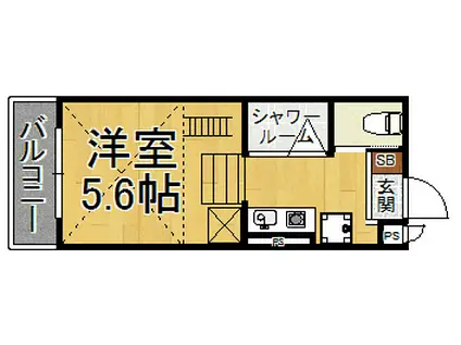 UEGAHARA Ⅹ(ワンルーム/1階)の間取り写真