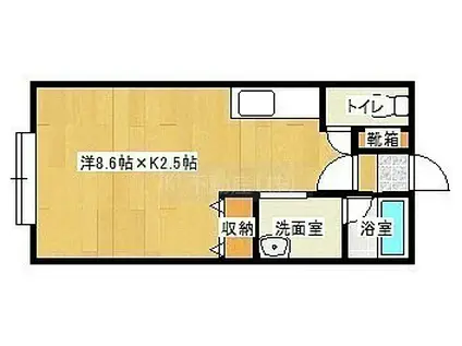 クリア新開(1K/2階)の間取り写真