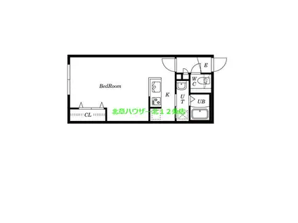 キングハウス北21西7丁目(1K/1階)の間取り写真