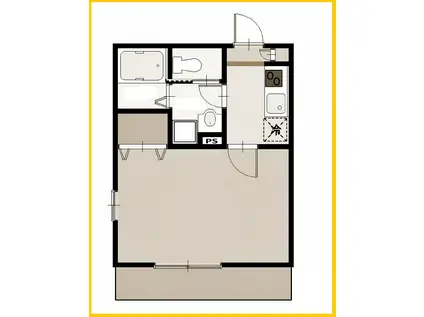 アメージングエステート(1K/2階)の間取り写真