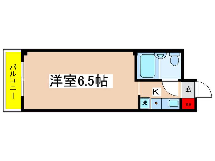 ジョイフル百合ヶ丘(1K/2階)の間取り写真