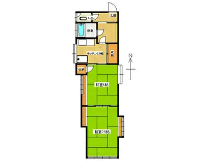 モンヴェール(2K/2階)の間取り写真