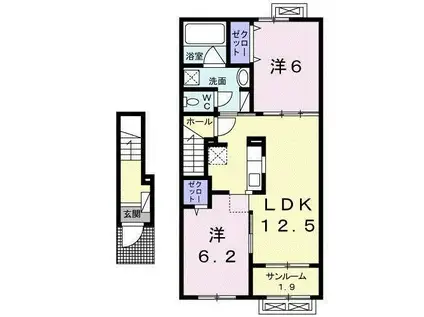 マリーゴールド(2LDK/2階)の間取り写真