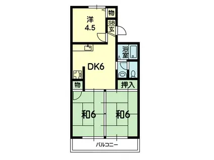 セジュールいずみ(3DK/2階)の間取り写真