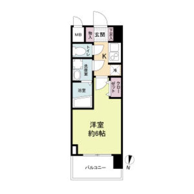 M-RESIDENCE新大阪GARDEN(1K/4階)の間取り写真