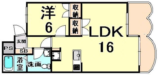 コナヴィレッジ(1LDK/2階)の間取り写真