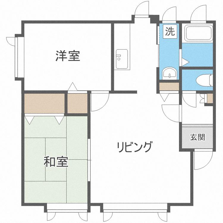 リリータウン(2LDK/3階)の間取り写真