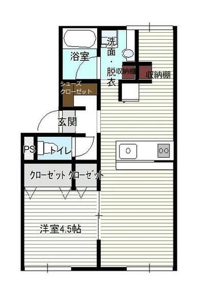 サニーハイツ(1LDK/1階)の間取り写真