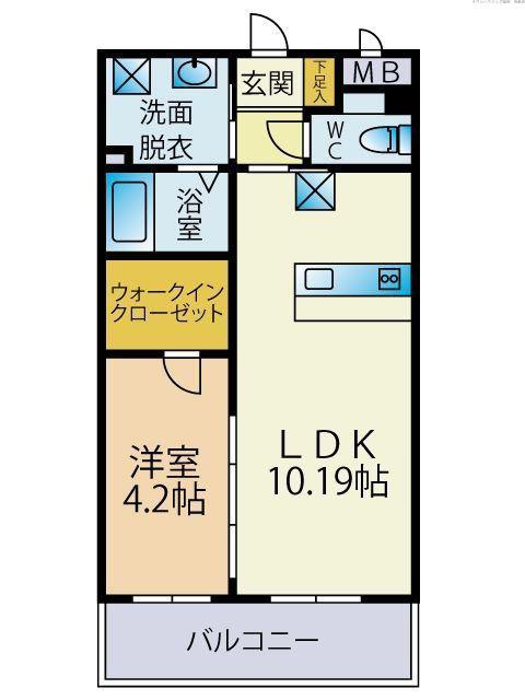 デーメーテール(1LDK/1階)の間取り写真