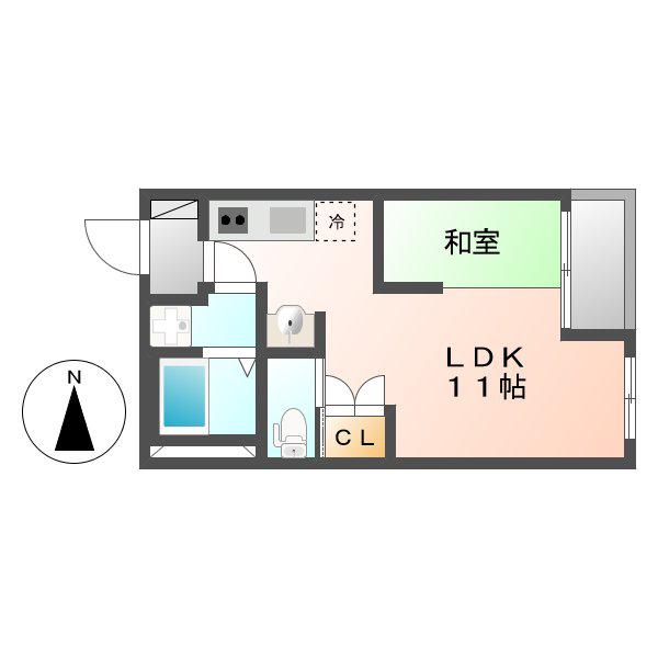 MIRAILE(ワンルーム/3階)の間取り写真