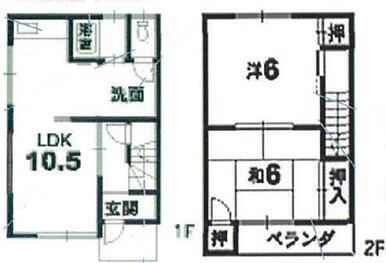 グリーンハイツ光風台(2LDK/1階)の間取り写真