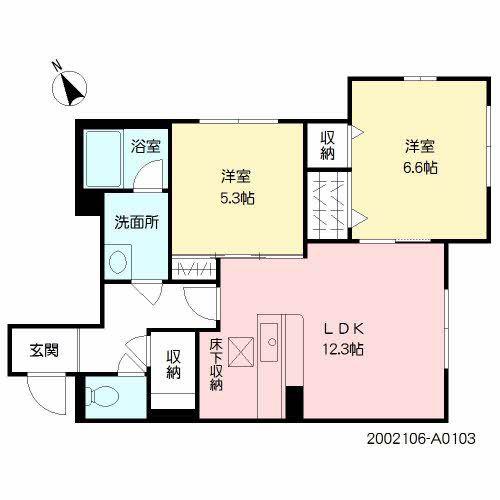 レスポワール K・H (2LDK/1階)の間取り写真