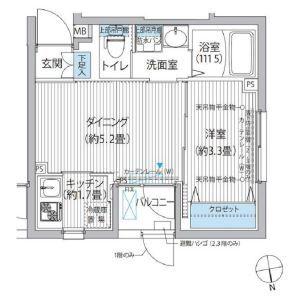 PERSICA NAKANO(1DK/1階)の間取り写真