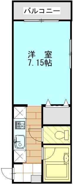 アルカサールIII(1K/2階)の間取り写真