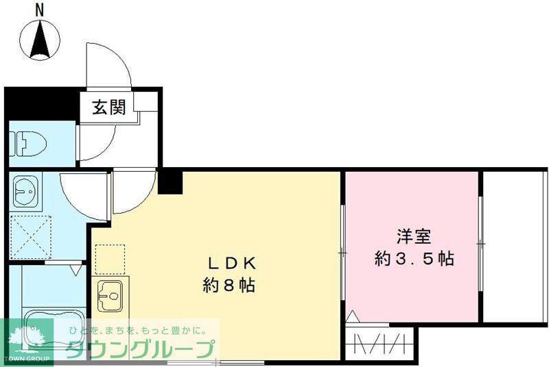 川口市南鳩ヶ谷6丁目計画(1LDK/1階)の間取り写真