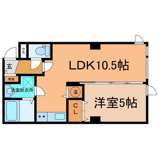 メゾン・ド・クール(1LDK/3階)の間取り写真