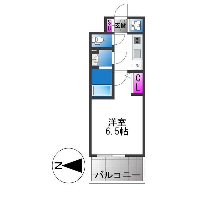 CREST TAPP 大阪イースト(1K/3階)の間取り写真