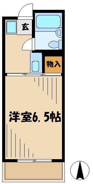 ハイツTAKECHIYO(1K/1階)の間取り写真