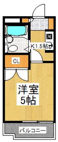 PLENDY清瀬(1K/3階)の間取り写真
