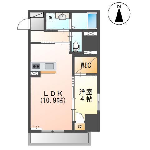 フェアモント千代田(1LDK/8階)の間取り写真