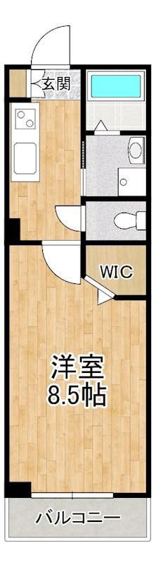 S.T LIGHT(1K/1階)の間取り写真