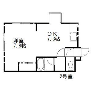 パレスアトランティス(1DK/3階)の間取り写真