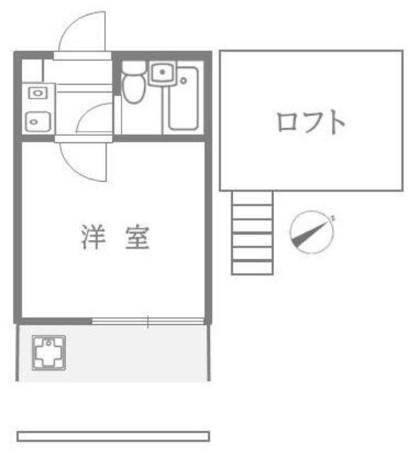 カオパレスナンバー8(1K/1階)の間取り写真