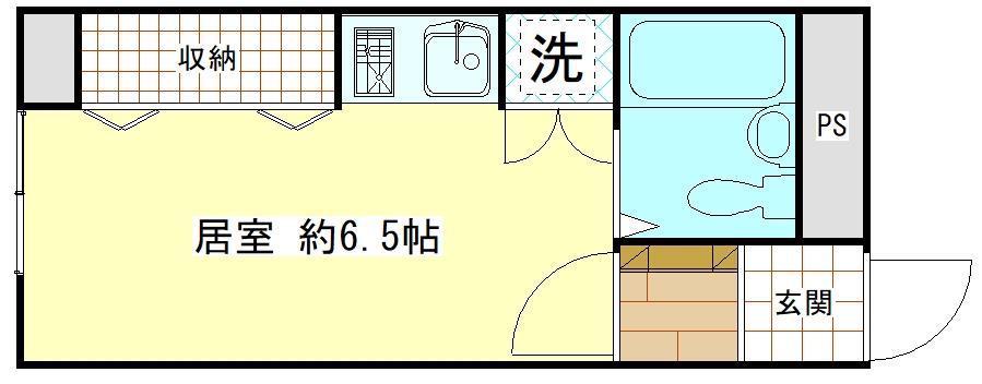 ブランニュー金沢文庫(ワンルーム/1階)の間取り写真