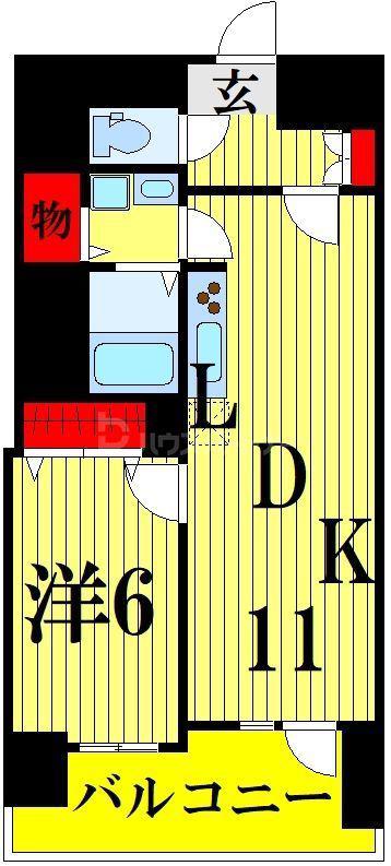 メゾンド・ボナー扇 弐番館(1LDK/5階)の間取り写真