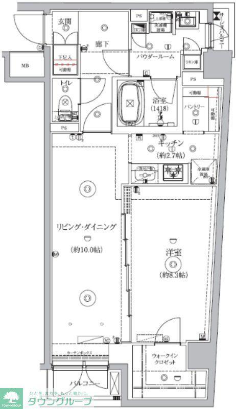 GENOVIA北池袋SKYGARDEN(1LDK/3階)の間取り写真