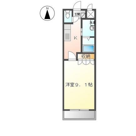エクセレンスハイム仁田駅前(1K/1階)の間取り写真