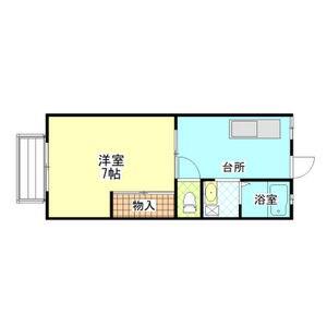 ルミエール(1K/2階)の間取り写真