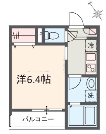 MELDIA西浦和II(1K/3階)の間取り写真