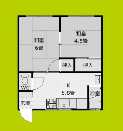 WIN住之江(2K/3階)の間取り写真