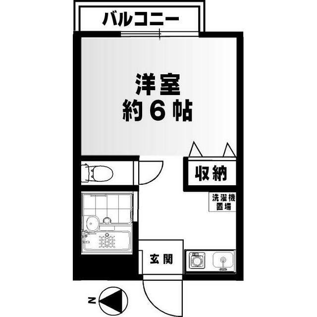 ミラコスタ(ワンルーム/1階)の間取り写真