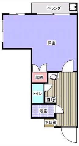 第二島村マンション(1K/2階)の間取り写真