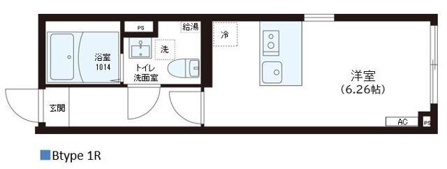レピュア錦糸町レジデンスII(ワンルーム/2階)の間取り写真