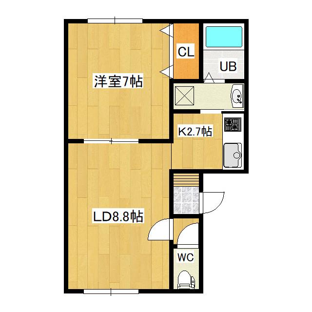 リバティ泉(1LDK/3階)の間取り写真