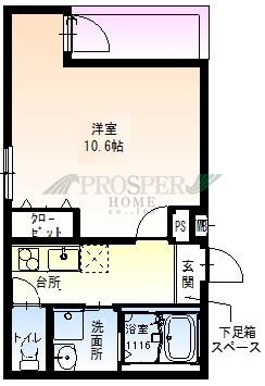 フジパレス城東諏訪ノースI番館(1K/1階)の間取り写真
