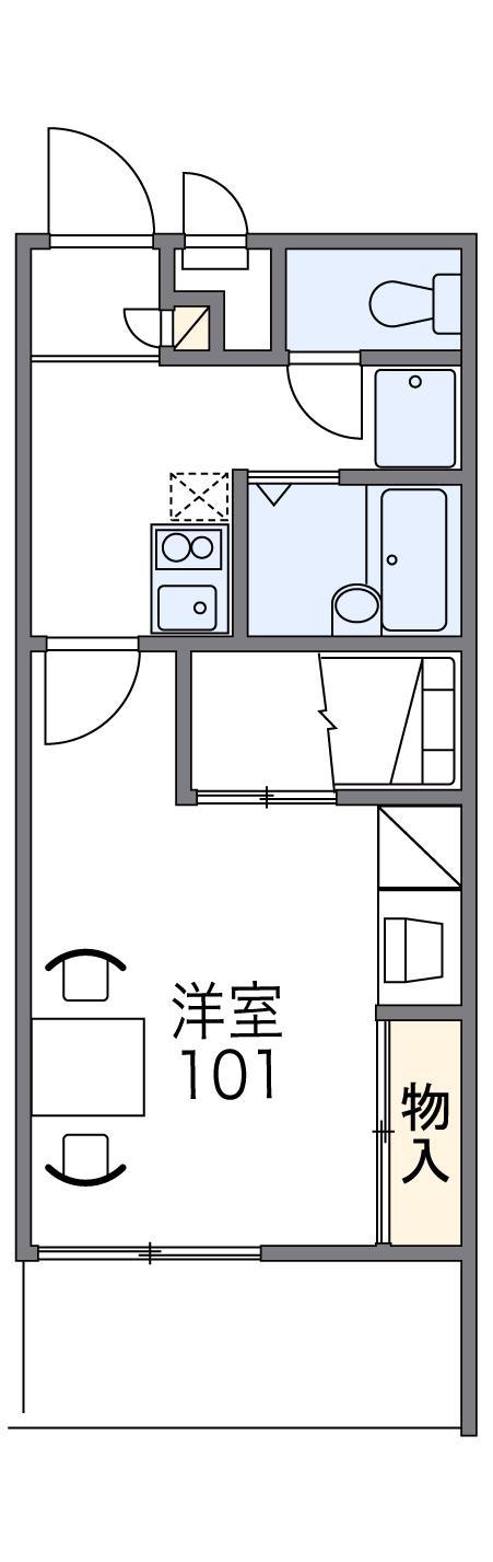 レオパレスCRANEI(1K/3階)の間取り写真