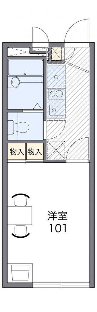 レオパレスCOSMO A(1K/2階)の間取り写真