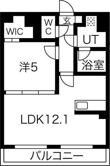 サリジェール瑞穂(1LDK/1階)の間取り写真