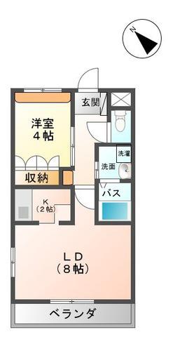 ホープハウス(2LDK/2階)の間取り写真