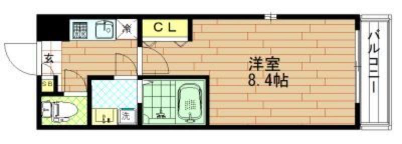 H-MAISON寺田町(1K/2階)の間取り写真