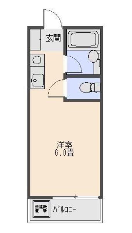 コーポ青木(ワンルーム/2階)の間取り写真