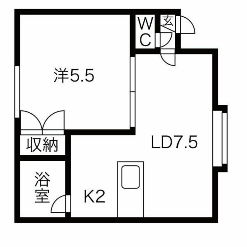 アスペンMEG(1LDK/3階)の間取り写真