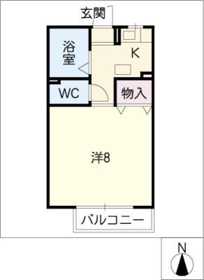 ゴールデン ビレッジA(1K/1階)の間取り写真
