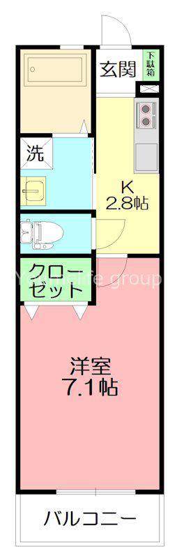BERICHE(1K/1階)の間取り写真