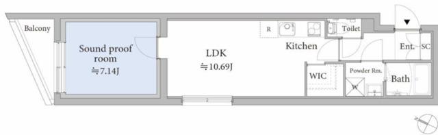 ASTILE STUDIO 王子(1LDK/3階)の間取り写真